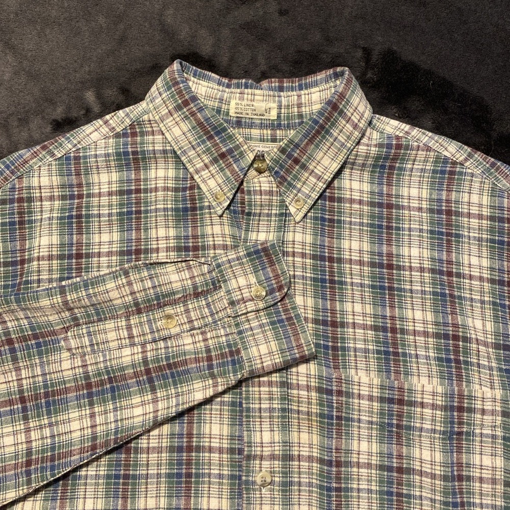 Aeropostale Shirt Mens Sz S Multicolor Plaid Linen Button Down Preppy‎ Hipster